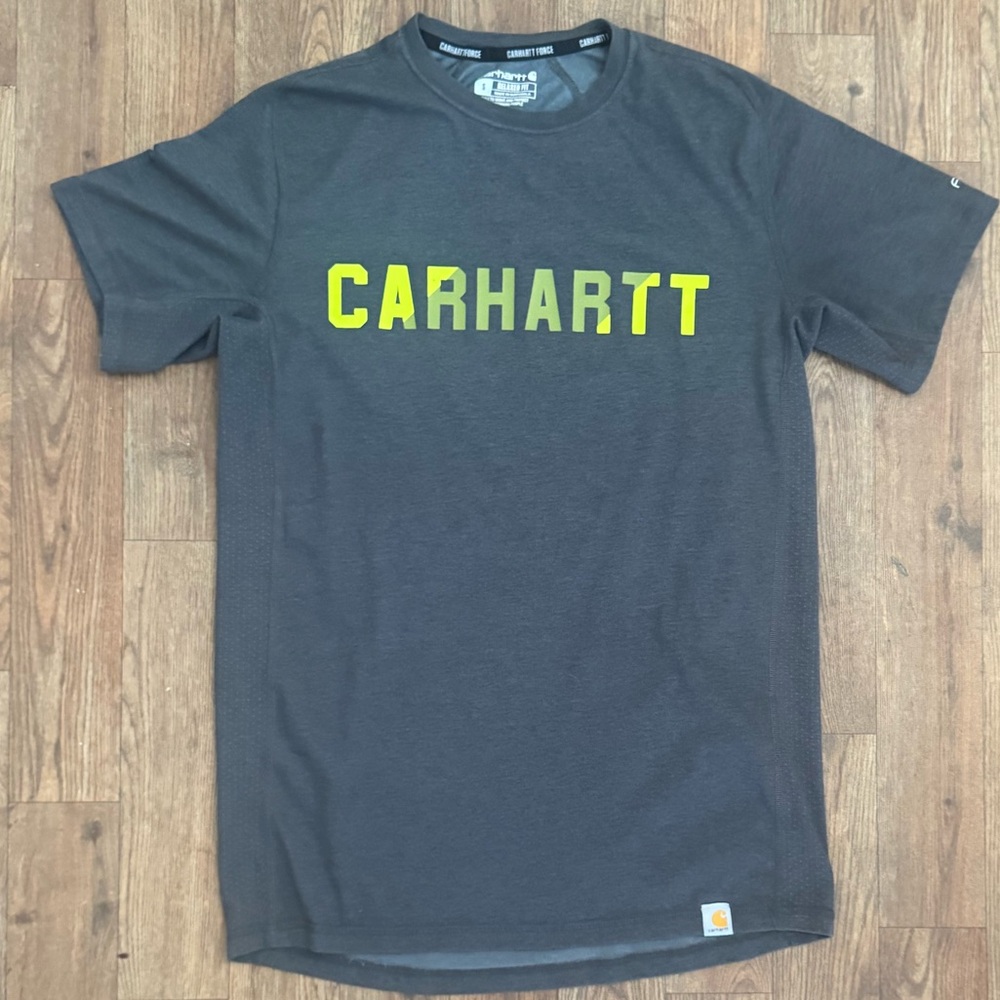 Men’s Carhartt Work Shirt Tee T-Shirt Logo Graphic Size Small S